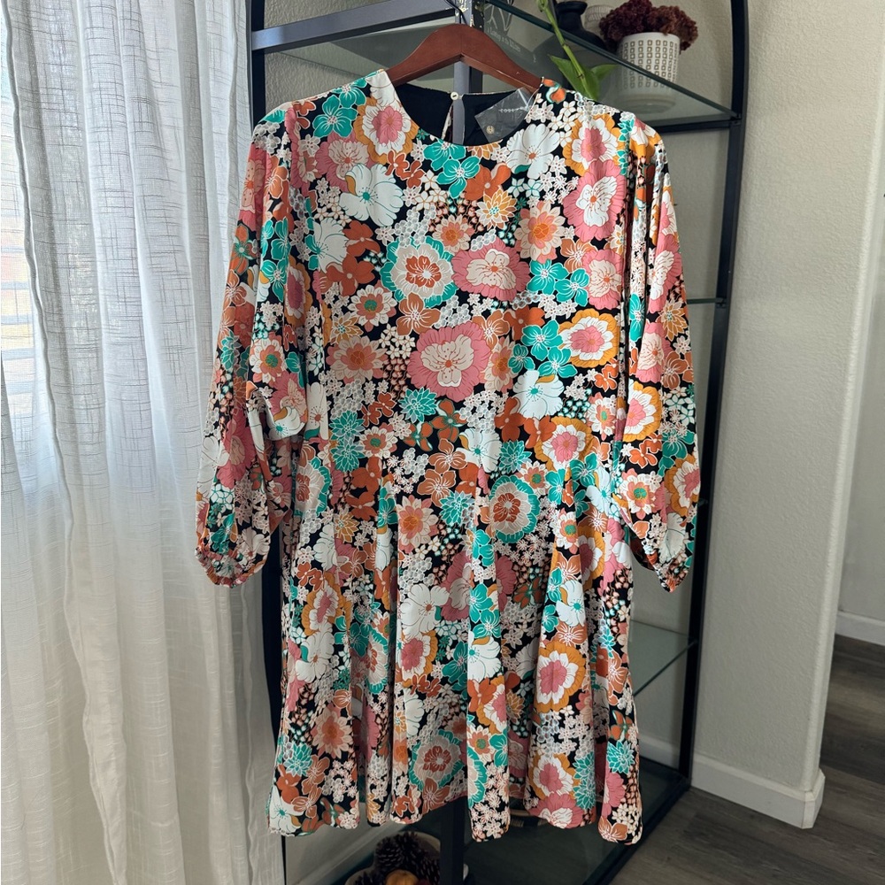 NWT Code x Mode floral fit and flare mini dress medium